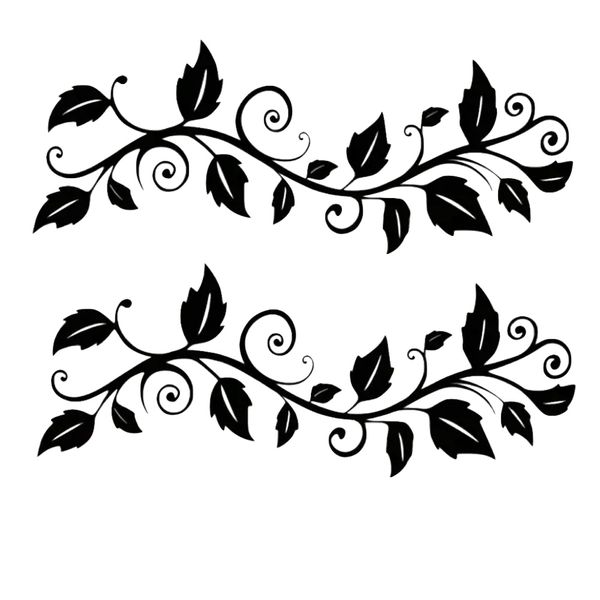 Decor Metal Wall Mounted Vintage Decorations Leaf Set Of 2 - ( 40cm )