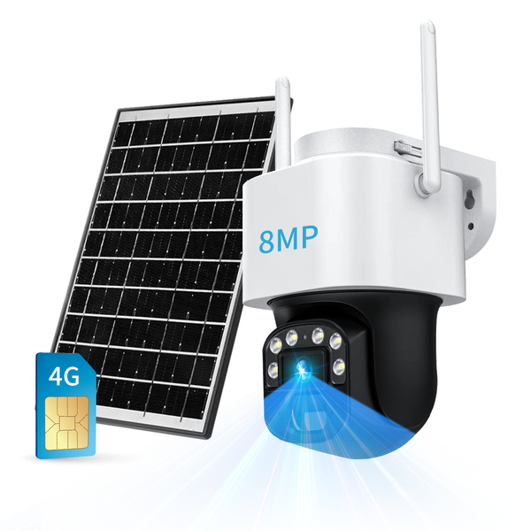 8MP 4G PTZ Outdoor Security Cameras with 2.5K Solar Panel HUAOI YOOSEE
