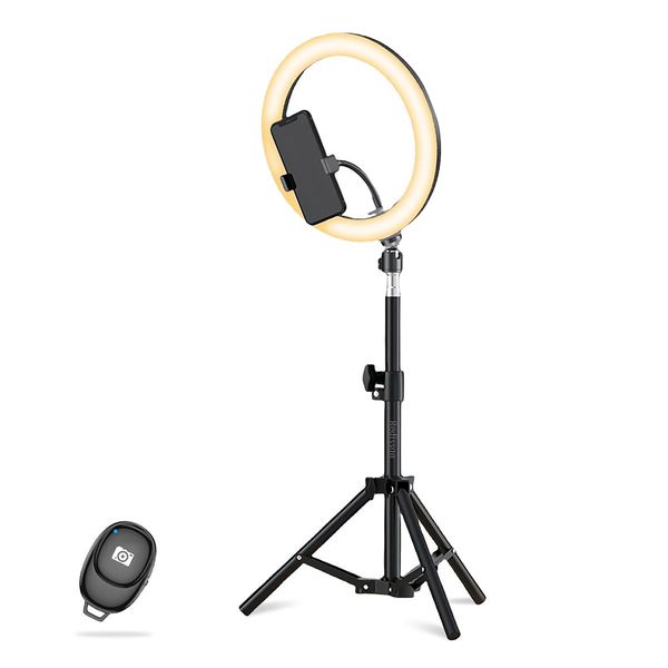 10 Inch Circle Ring Light with 55cm Stand Holder Adjustable Tripod Stand
