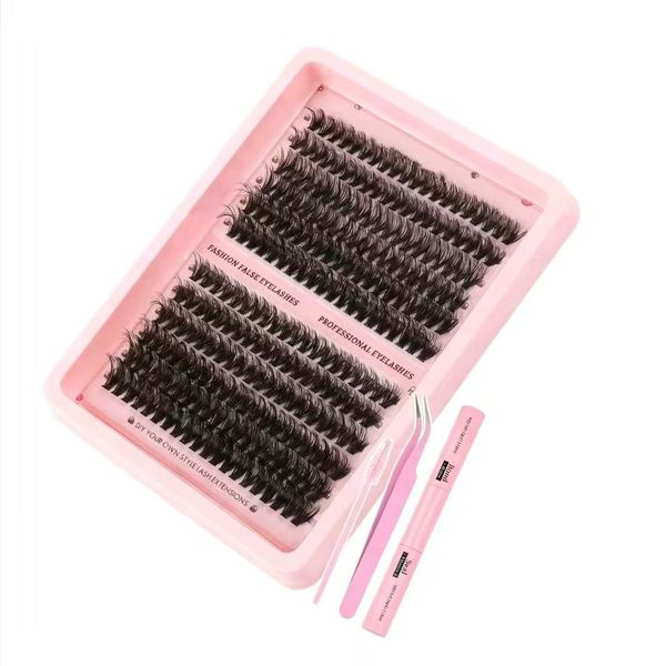 240Pcs Thick Lash Cluster, Comic Book Style, Extended12-16mm