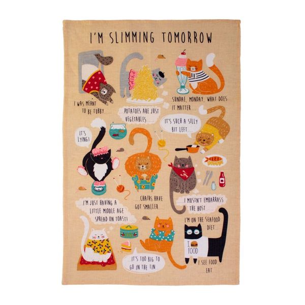 Ulster Weavers Tea Towel I'm Slimming Cotton