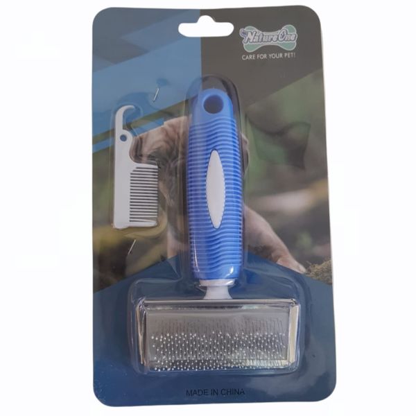 Dog Grooming Slick Brush - Comfort Grip Handle - Remove Matt And Tangles