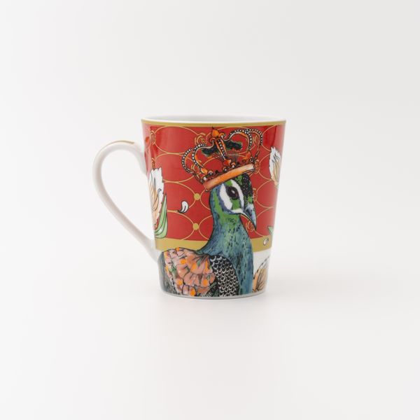 JENNA CLIFFORD - Peacock Red Coffee Mug in Gift Box