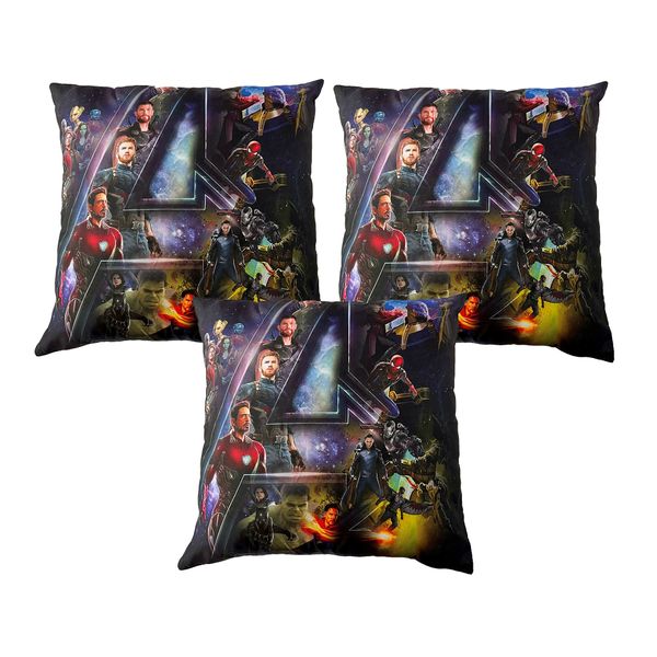 Avengers Assemble Couch Pillow Cover - 45cm x 45cm - 3 pack