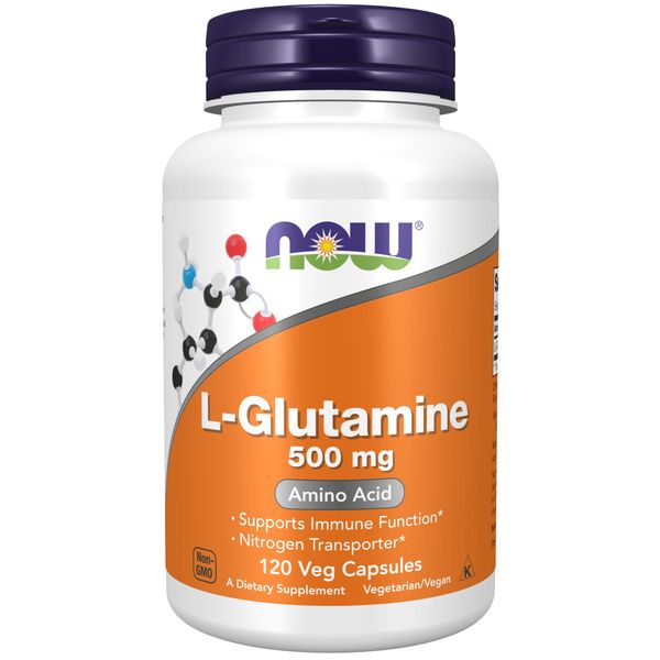 NOW Sports L-Glutamine 500 mg - 120 Veg Capsules