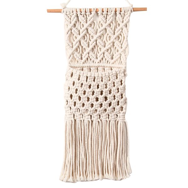 Home Decor Boho Macrame Tapestry Crochet Hanging Plant Holder (30x45cm)
