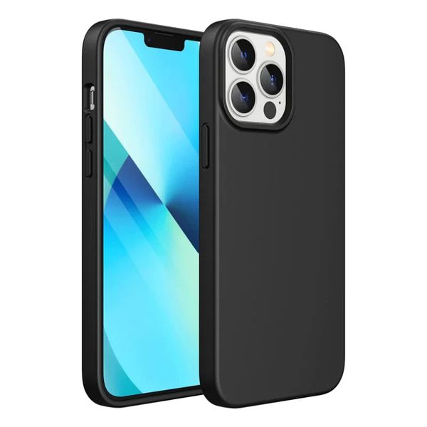 Silicone Black Case Compatible With iPhone 15Pro