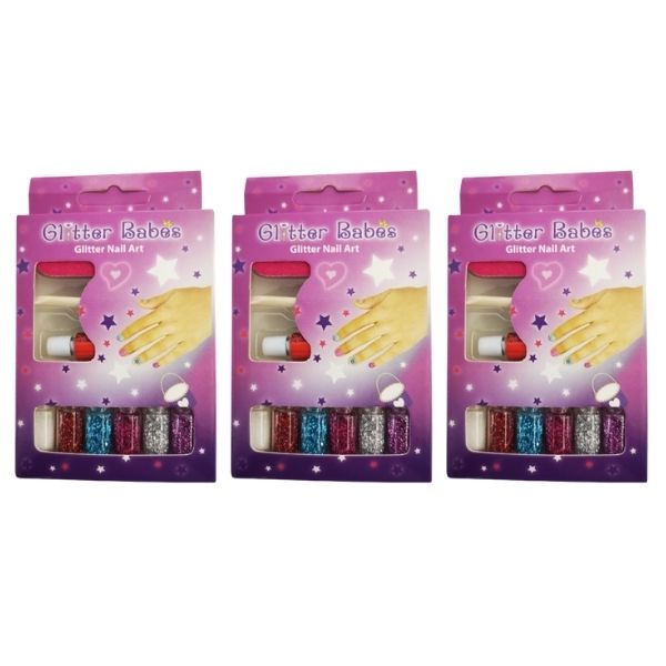 Glitter Nail Art - Pack of 3 (9 Piece)