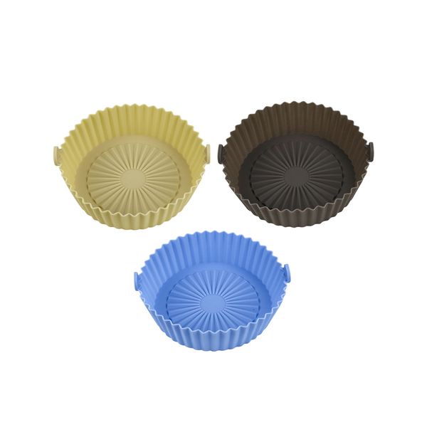 Air Fryer Silicone Pot Pad Non-stick Reusable Air Fryer Liner Pad-3PCS