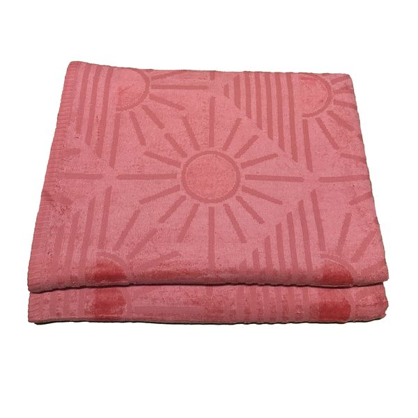 2 Pack Luxury Velour Beach Towel Cotton 100 x 170cm 400gsm - P2