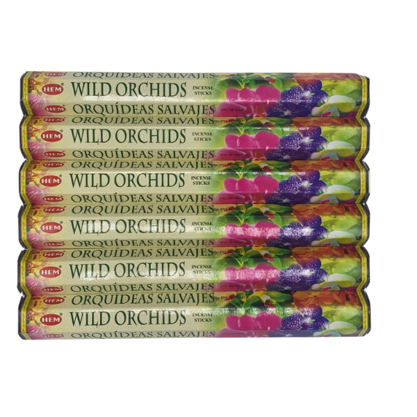 HEM Wild Orchids Incense Sticks (6 Packs of 20 Sticks Each)