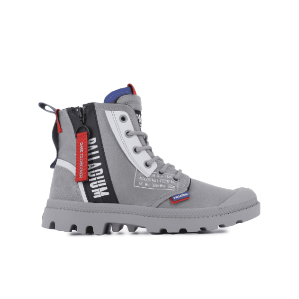 Palladium Pampa HI Dare Zip Up Boots - Titanium
