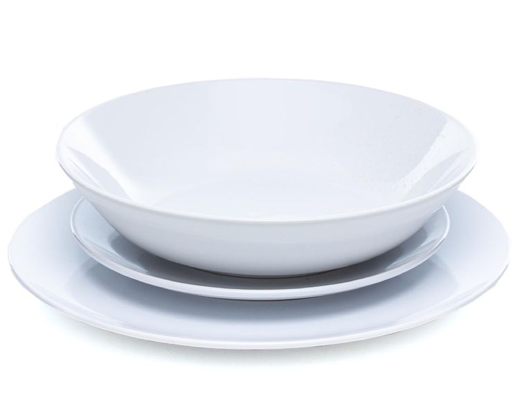 George &amp; Mason - Ceramic 12 Piece Dinner Set - White