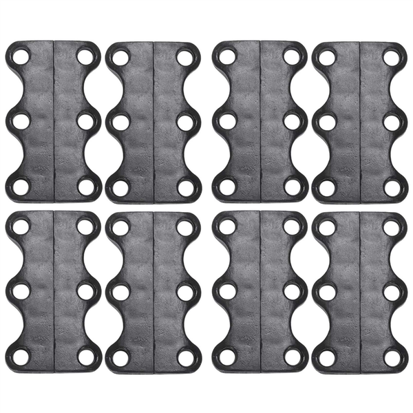 Magnetic Shoe Closure Fast Shoelace Closing 4 Pair (Black)