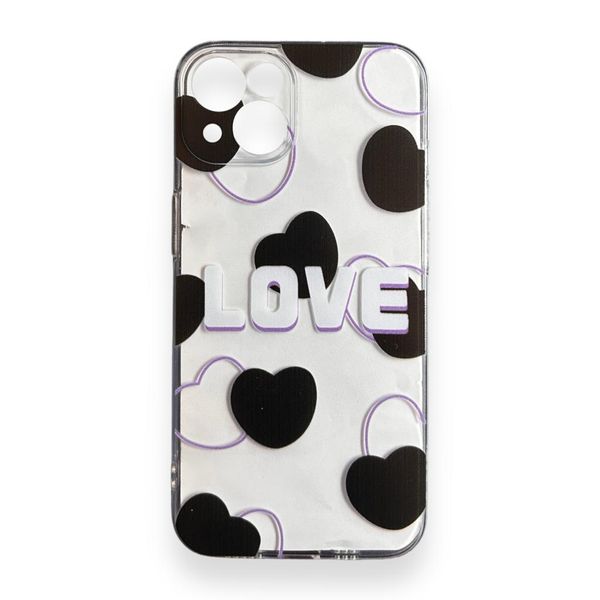 AMA Love &amp; Hearts Pattern Clear Silicone Case For Samsung S21 Ultra