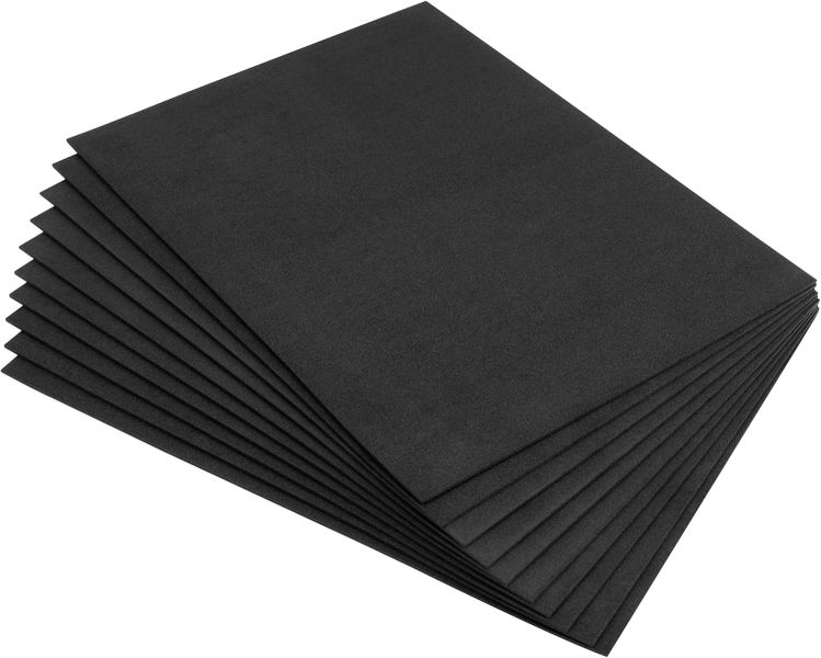 Craft 2mm Black Thick Foam Sheets 10pc ( 50 x 50cm) Rainbow