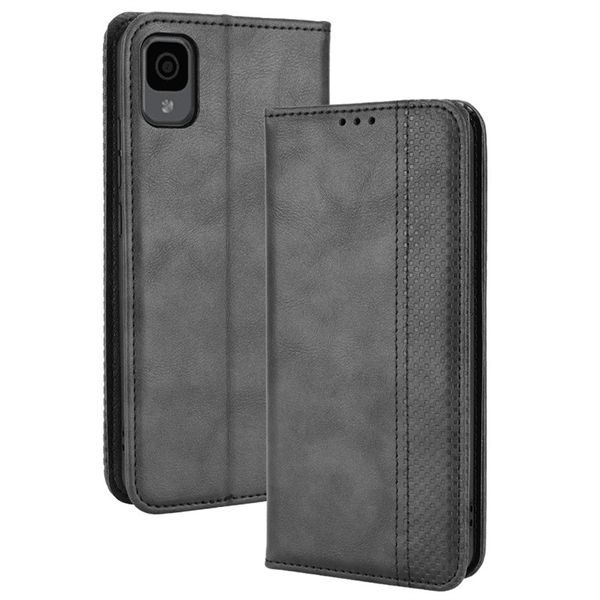 Magnetic Buckle Retro Patterned Leather Case For Tecno Camon 40 4G