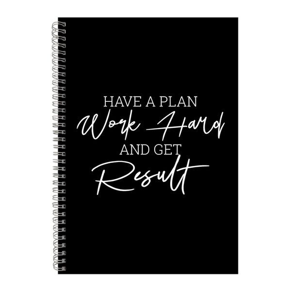 Results A4 Notebook Spiral and Lined Motivational Saying Graphic Notepad169