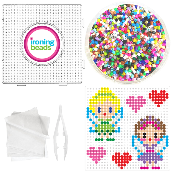 Ironing Beads - Fun Fairies - 1 Large Peg/1 Card Bucket Kit