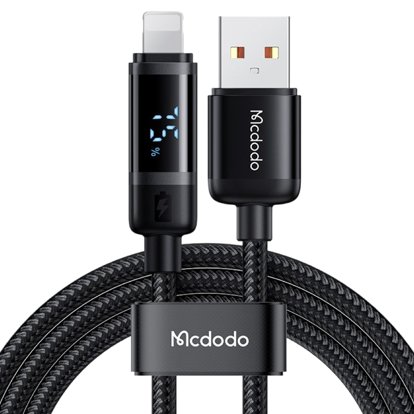 Mcdodo 13W Battery % Display Compatible with USB-A iPhone Charging Cable USB-A