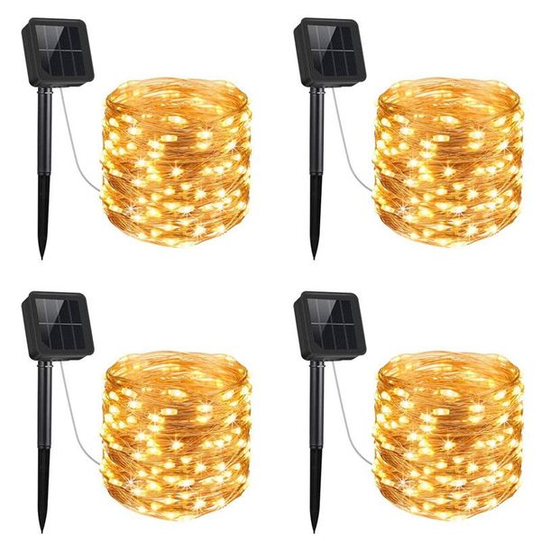 20m Solar String Decorative Solar Powered Garden Light 200 LED- 4 Pack