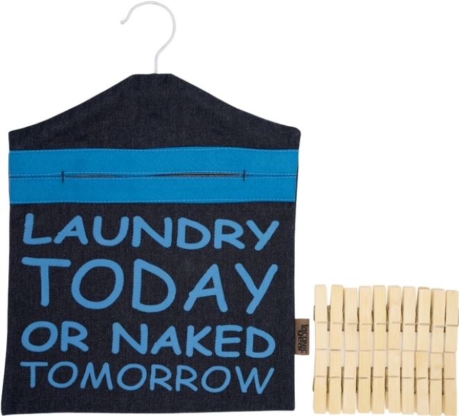 Peg Bag with hanger and 20 pegs - Laundry today