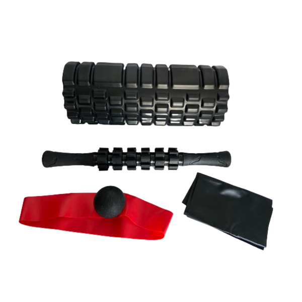 6 Piece Yoga Foam Roller Set with Resistance band