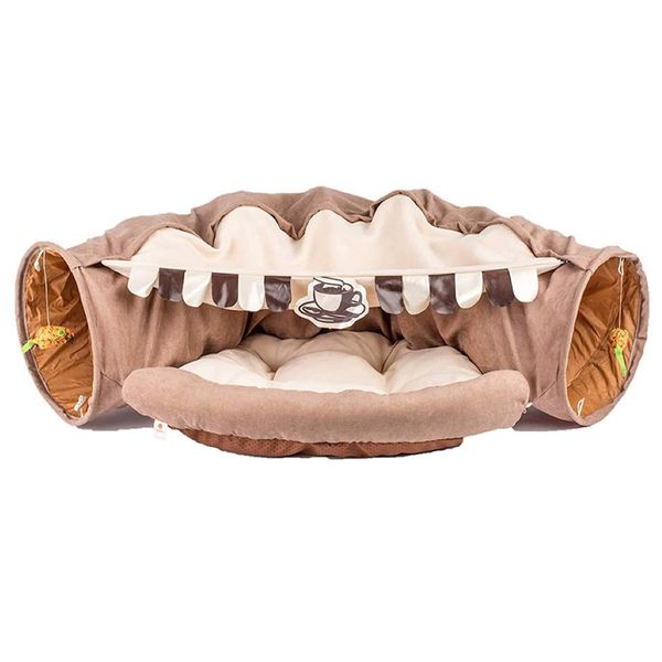 Pet Cat &amp; Rabbit 2 &amp; 1 Tunnel and Removable Bed (126 cm)