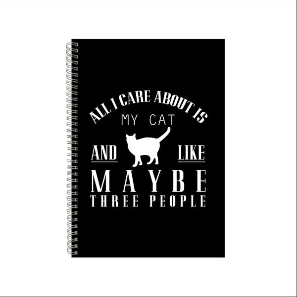 Cat Notebook Pets Gift Idea Writing Book A4 Notepad Pad 22