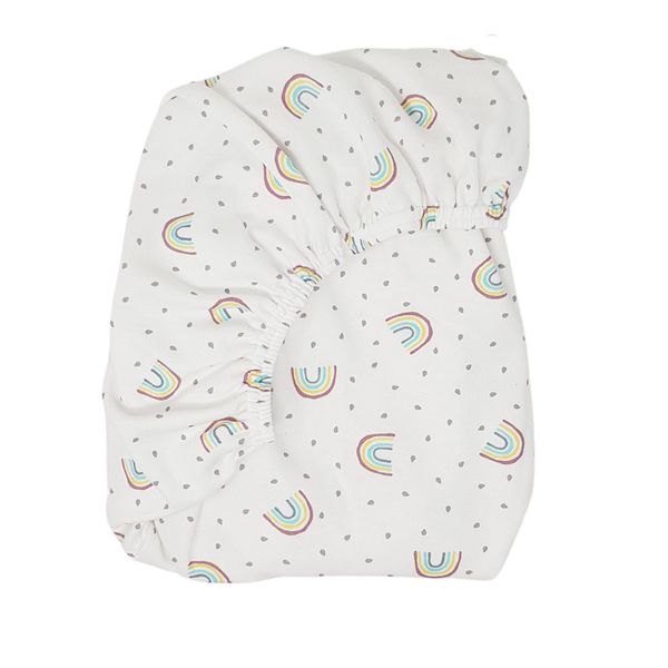 little acorn - Rainbows Cot Fitted Sheet (60x120cm)