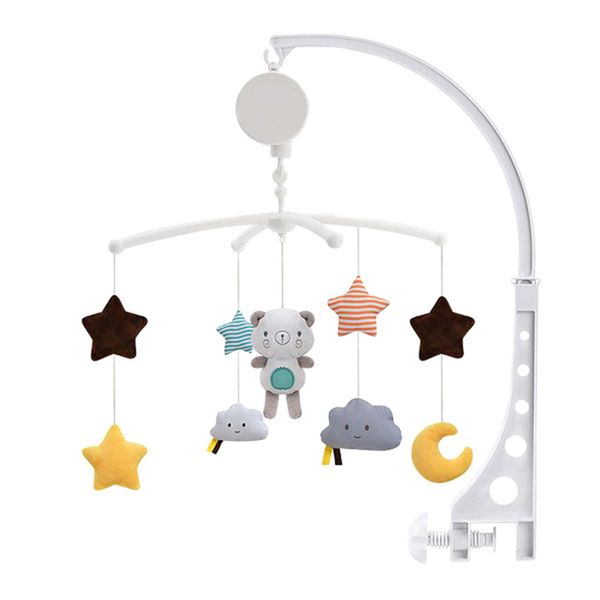 FocusBaby 50cm Baby Crib Mobile With Rotating Music Box And Plush Toys