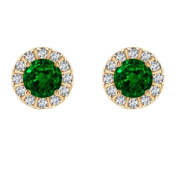 With Swarovski Emerald Crystal Gold image