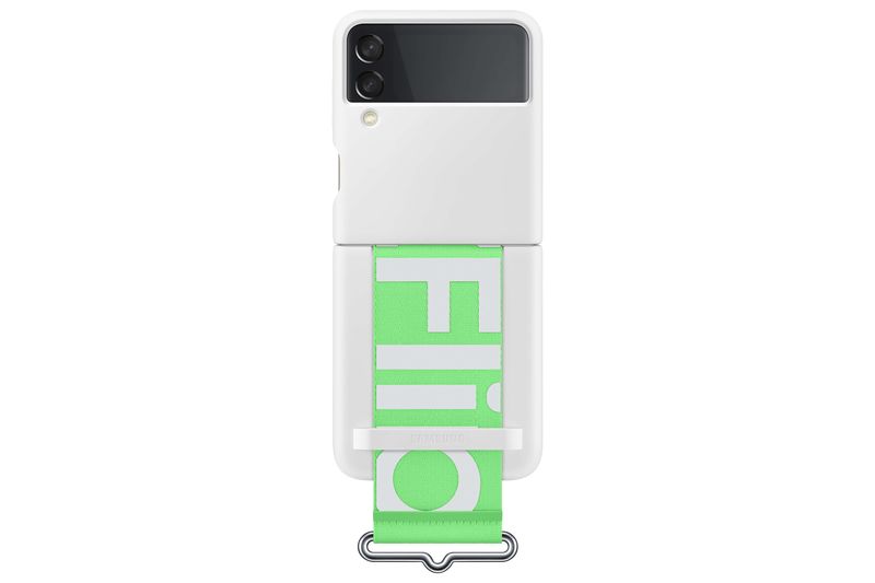 Samsung Galaxy Z Flip3 5G Silicone Strap Cover-White