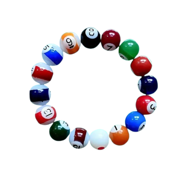 Cool &amp; Handsome Billiard Number Beads Wrist Accessory
