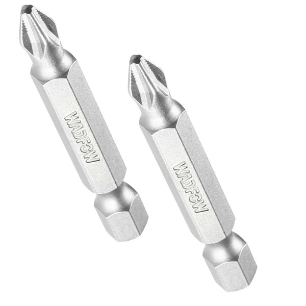 Wadfow - 2 Pce Magnetic Tip Phillips Screwdriver Bit Set (PH1) - 50mm