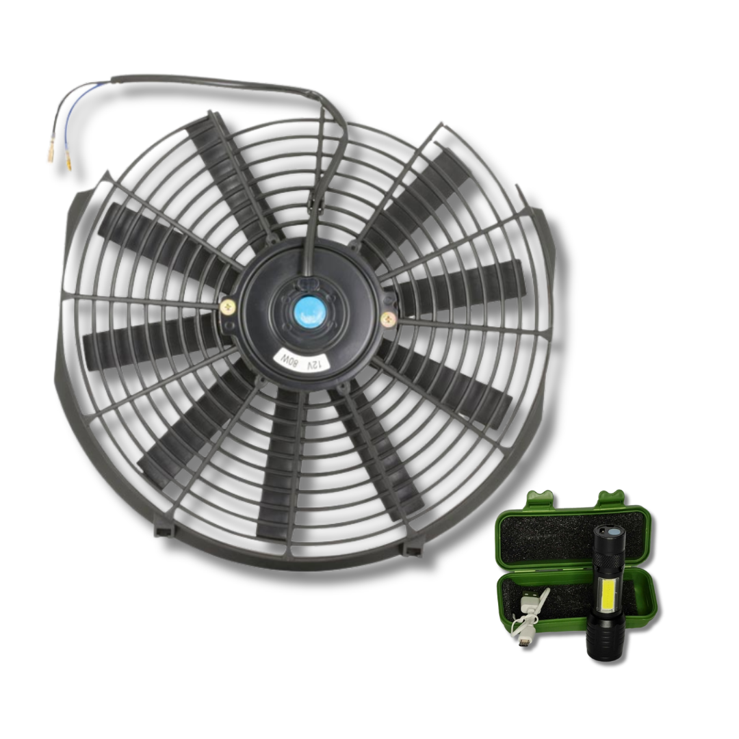 Autogear Universal Electric Radiator Fan 350mm 12V with Torch | Shop ...