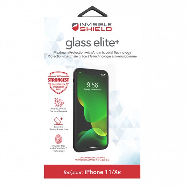 InvisibleShield Glass Elite+Tempered Glass Protector For iPhone 11/XR