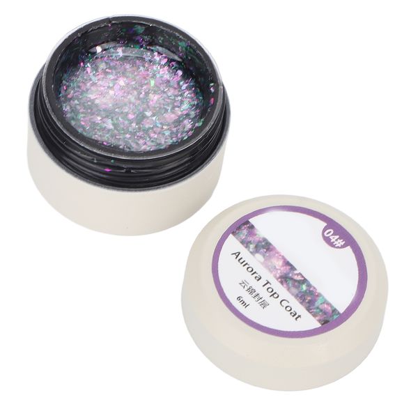 Glitter Top Coat Gel for Long-Lasting Nail Manicure #04