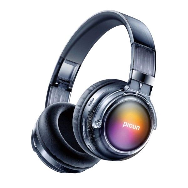 PICUN - B2 - Wireless Headphones With Dynamic RGB Lighting - Crystal Black