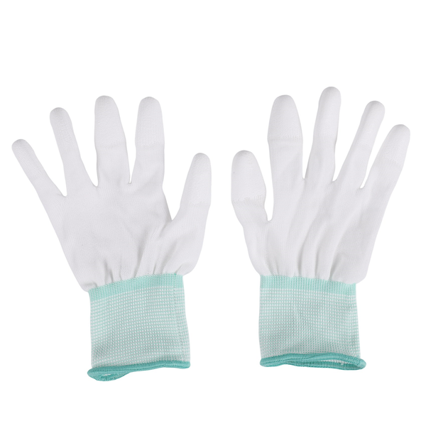 1 Pair ESD PC Computer Working Anti Skid Anti-static White Gloves
