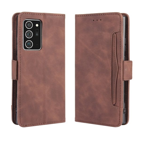 Multi Card Groove Leather Cover compatible for Samsung Galaxy Note 20 Ultra