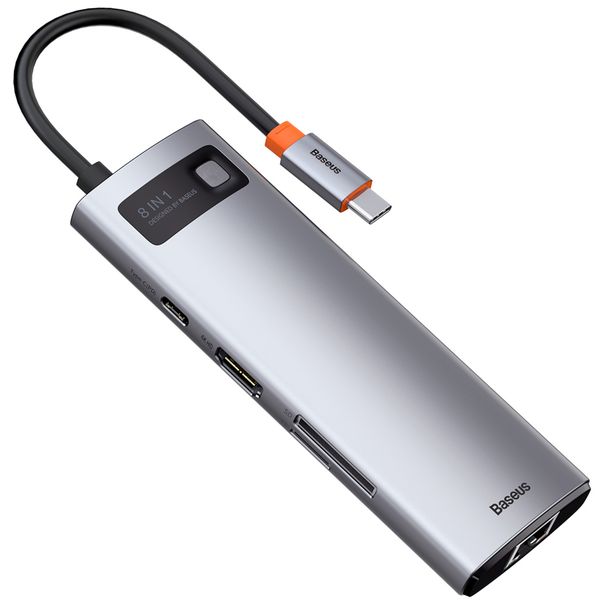 Baseus Metal Gleam Series 8in1 Multifunctional Type-C HUB Docking Station