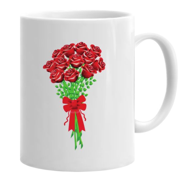 PepperSt - Novelty Printed Mug 330ml - Roses Are Red