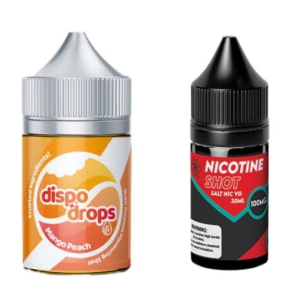 Dispo Drops 60ml Salt/MTL Combo 50MG - Mango Peach