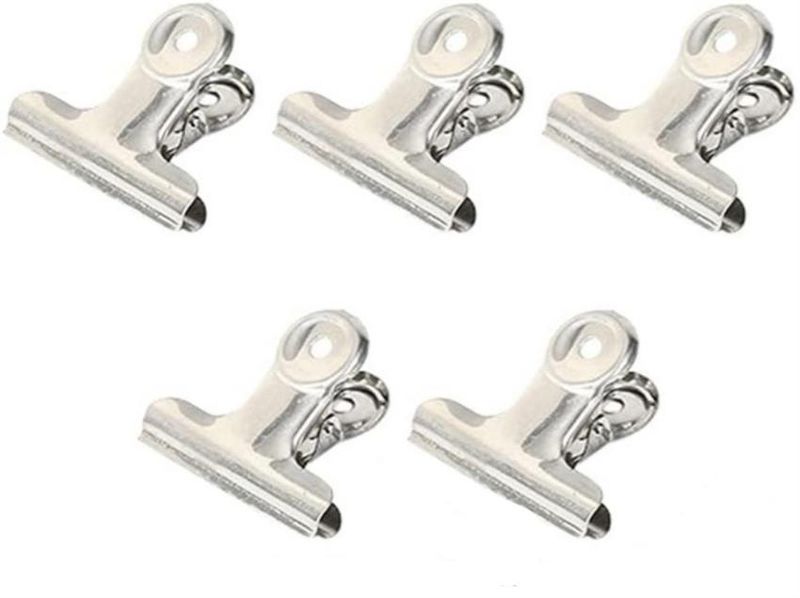 5 Pieces Round Candy Color Paper Binder Clips Iron Paper Clamps