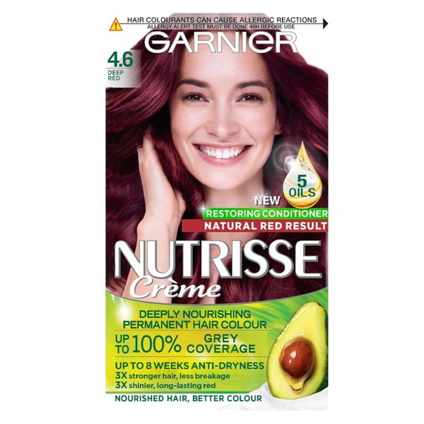 Garnier Nutrisse Permanent Hair Dye 4.6 Deep Red