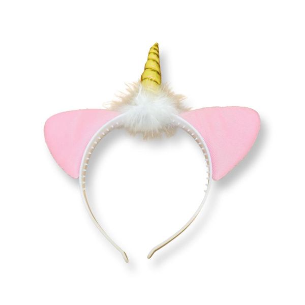 Unicorn Pink &amp; Gold Headband For Kids