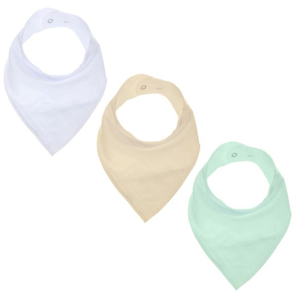 GingerBaby - Luxury Bandana Dribble Bib - White, Yellow &amp; Mint Green