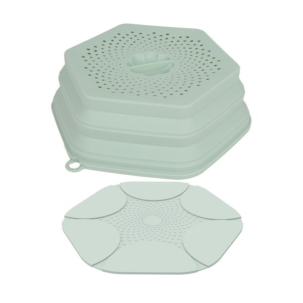 Collapsible Microwave Food Splatter Cover Set, Microwave Splatter Lid Set