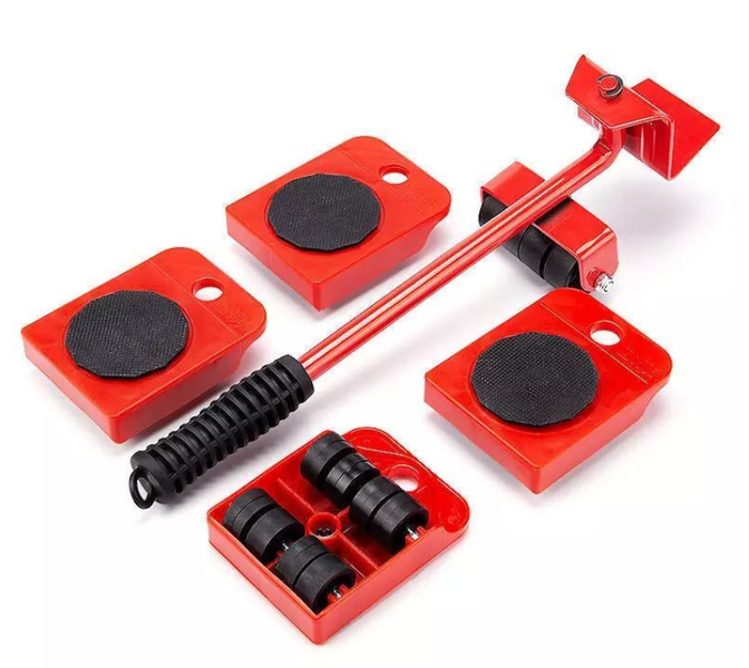 5 Piece Furniture Trolley Lifter &amp; Mover Roller Tool Set